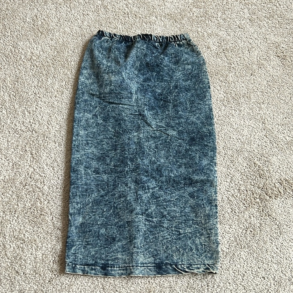 Highwaisted Demin Midi Skirt
